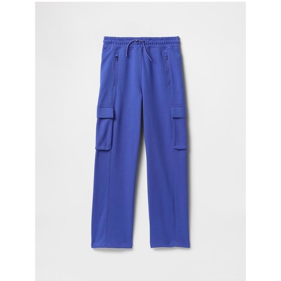 Cargo Pants Kids Zip Pockets Blue Casual Activewear - Picture 1 of 13